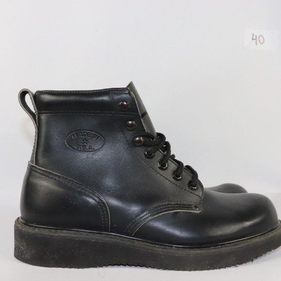 Vintage New Carolina Wedge Sole Leather Boots 7 main image 8